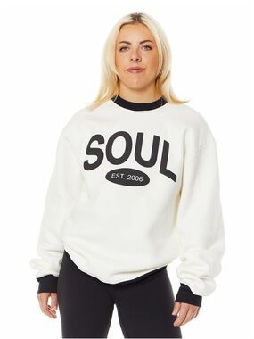 SoulCycle Sam Crewneck Vintage Style Natural/Black